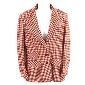 Mark Hober Women’s vintage blazer red white L